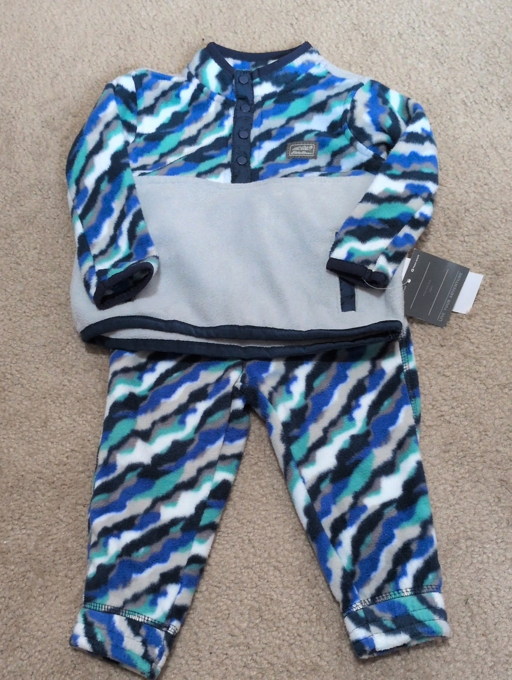 Eddie Bauer Soft Fleece Blue Camo Outfit